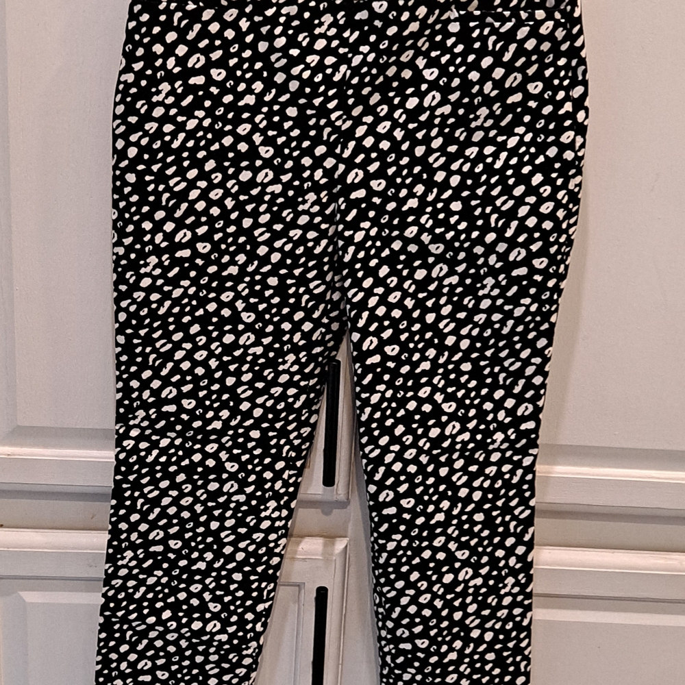 Chico's Monochrome Patterned Trousers